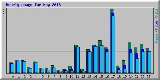 Hourly usage for May 2013