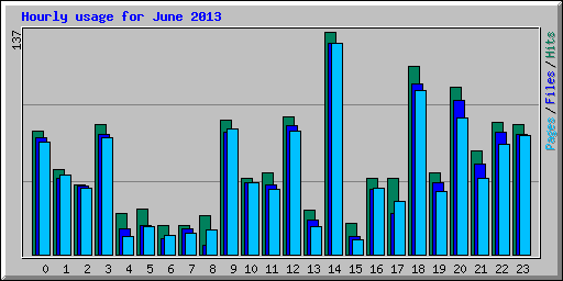 Hourly usage for June 2013